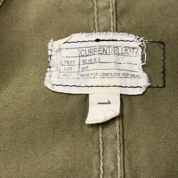 Current/Elliott The Infantry Army Green Double Breasted Jacket Sz 1 (L) Hiking - Picture 9 of 14